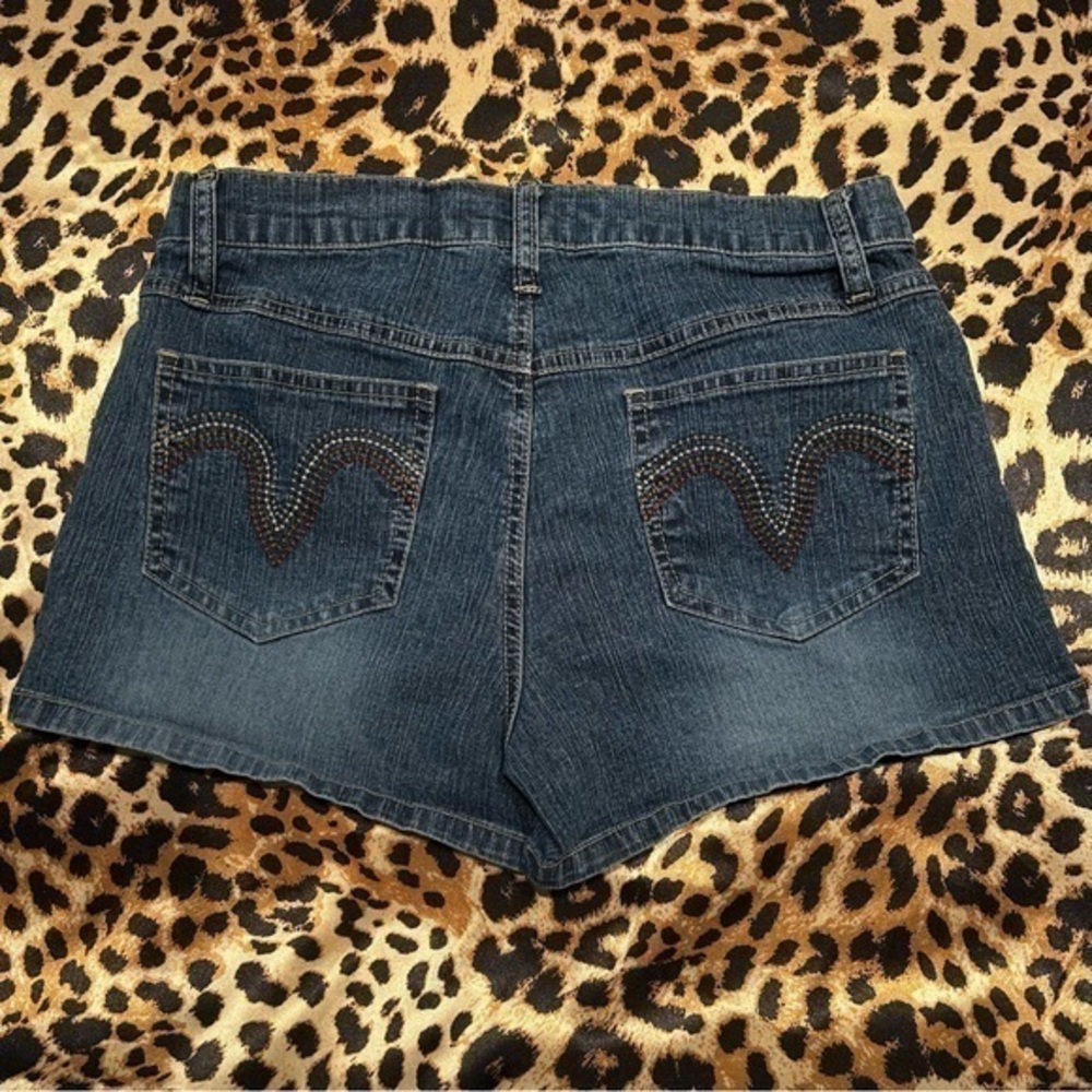 Y2K Vanilla Star Jean Shorts